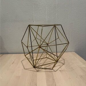 Home decor gold colored geometric home accent